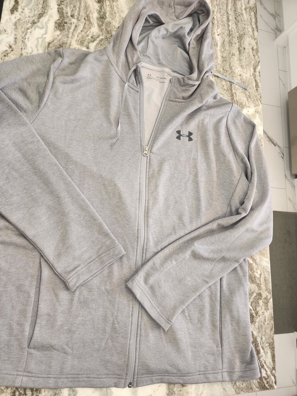 Under Armour Light Gray Full-Zip Hooded Jacket